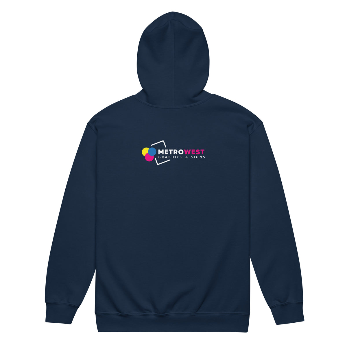 Heavy blend zip hoodie printed front and back, view 15