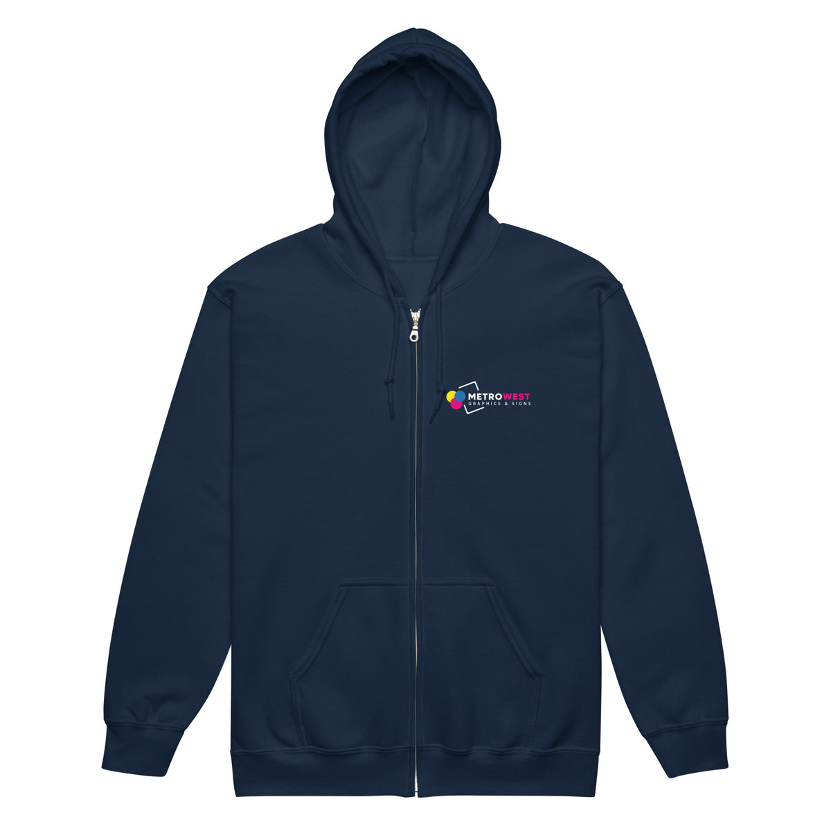 Printed heavy blend zip hoodie for company apparel, view 2