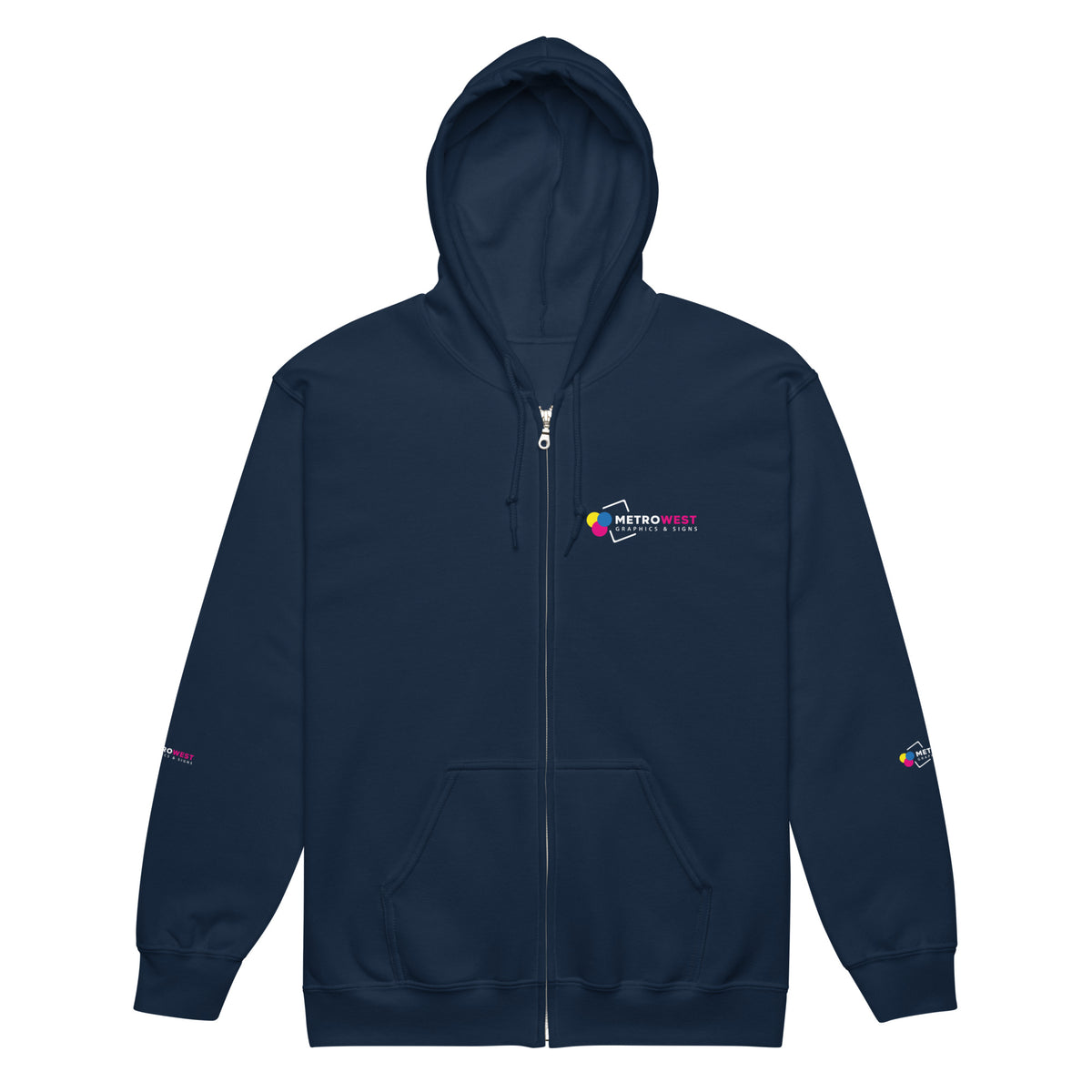 Heavy blend zip hoodie with full-coverage printing, view 2