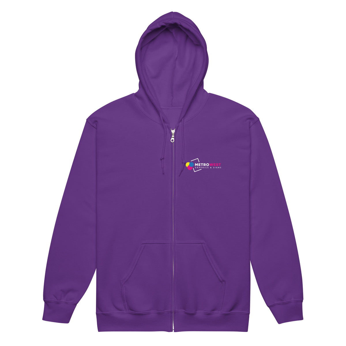 Heavy blend zip hoodie printed front and back, view 7