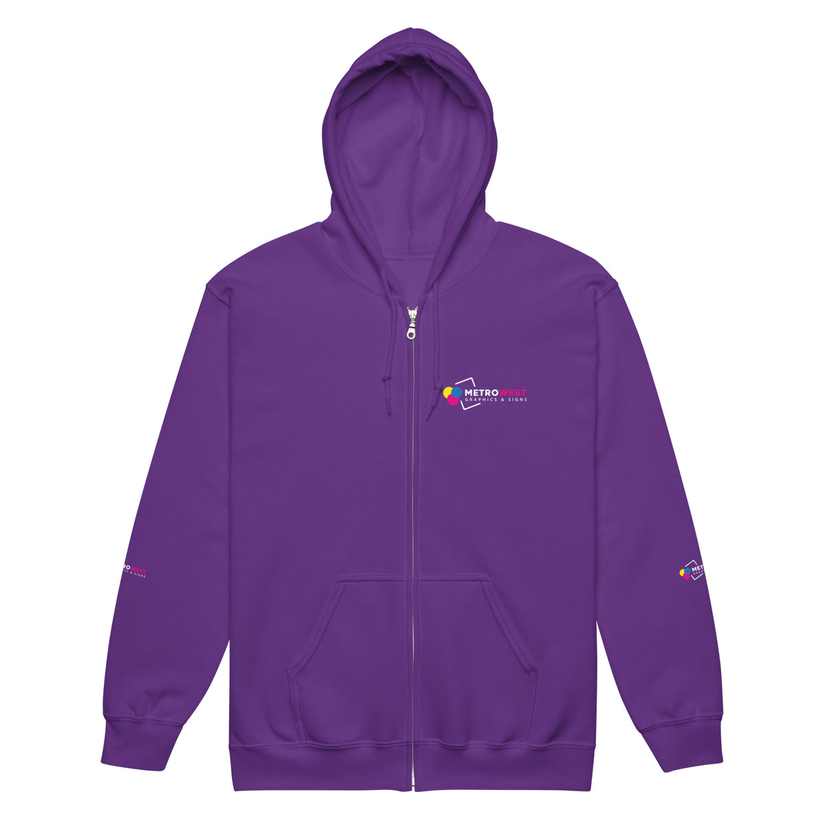Heavy blend zip hoodie with full-coverage printing, view 8