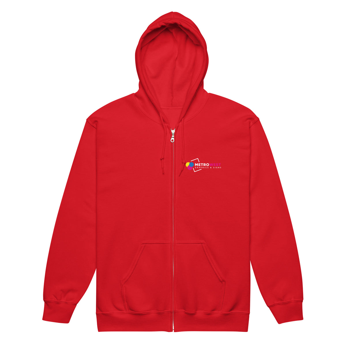 Heavy blend zip hoodie printed front and back, view 6