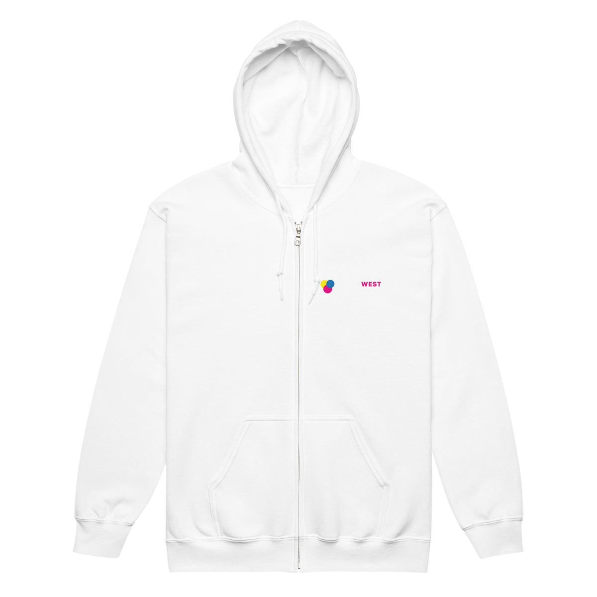 Heavy blend zip hoodie printed front and back, view 13