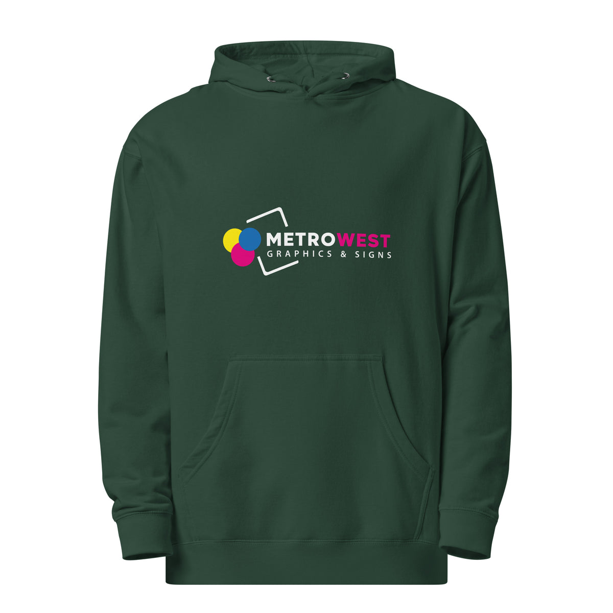 Printed midweight hoodie for company apparel, view 5