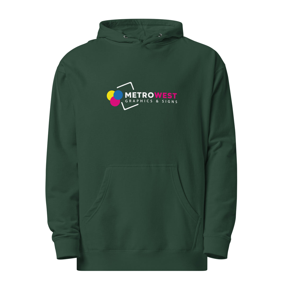 Midweight hoodie printed front and back, view 5