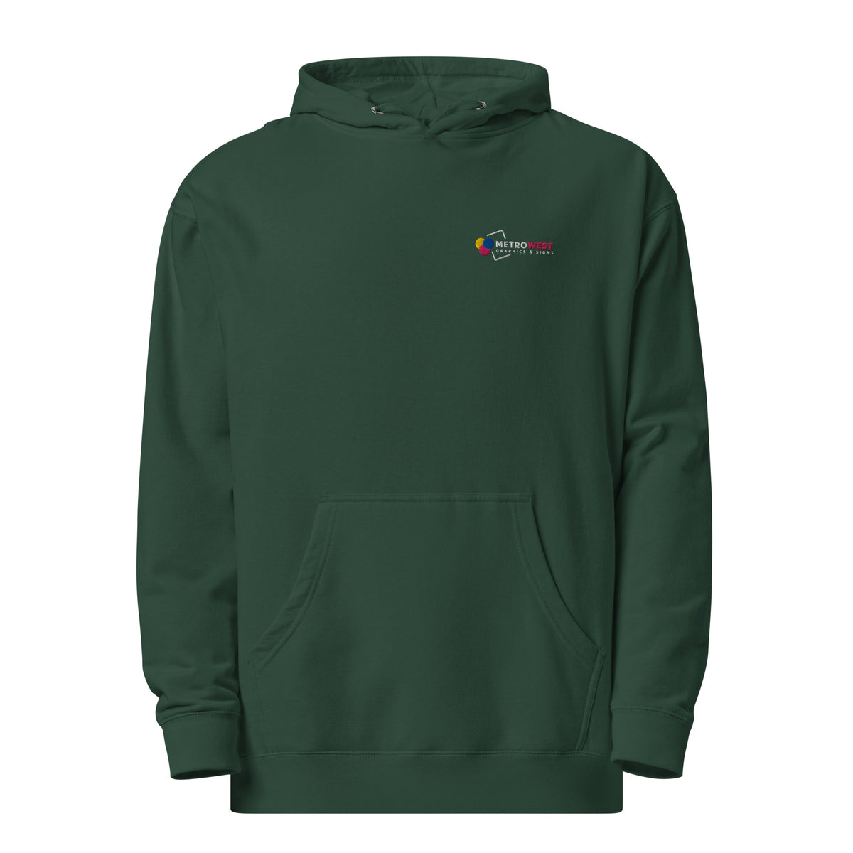 Embroidered midweight hoodie for staff uniforms, view 5