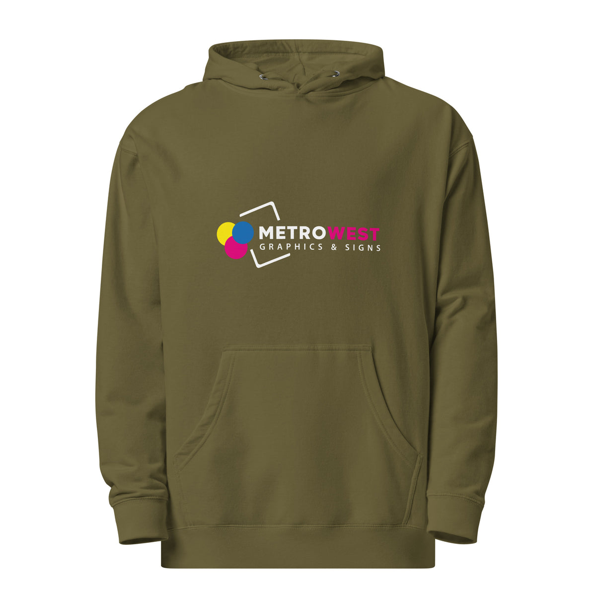 Printed midweight hoodie for company apparel, view 6