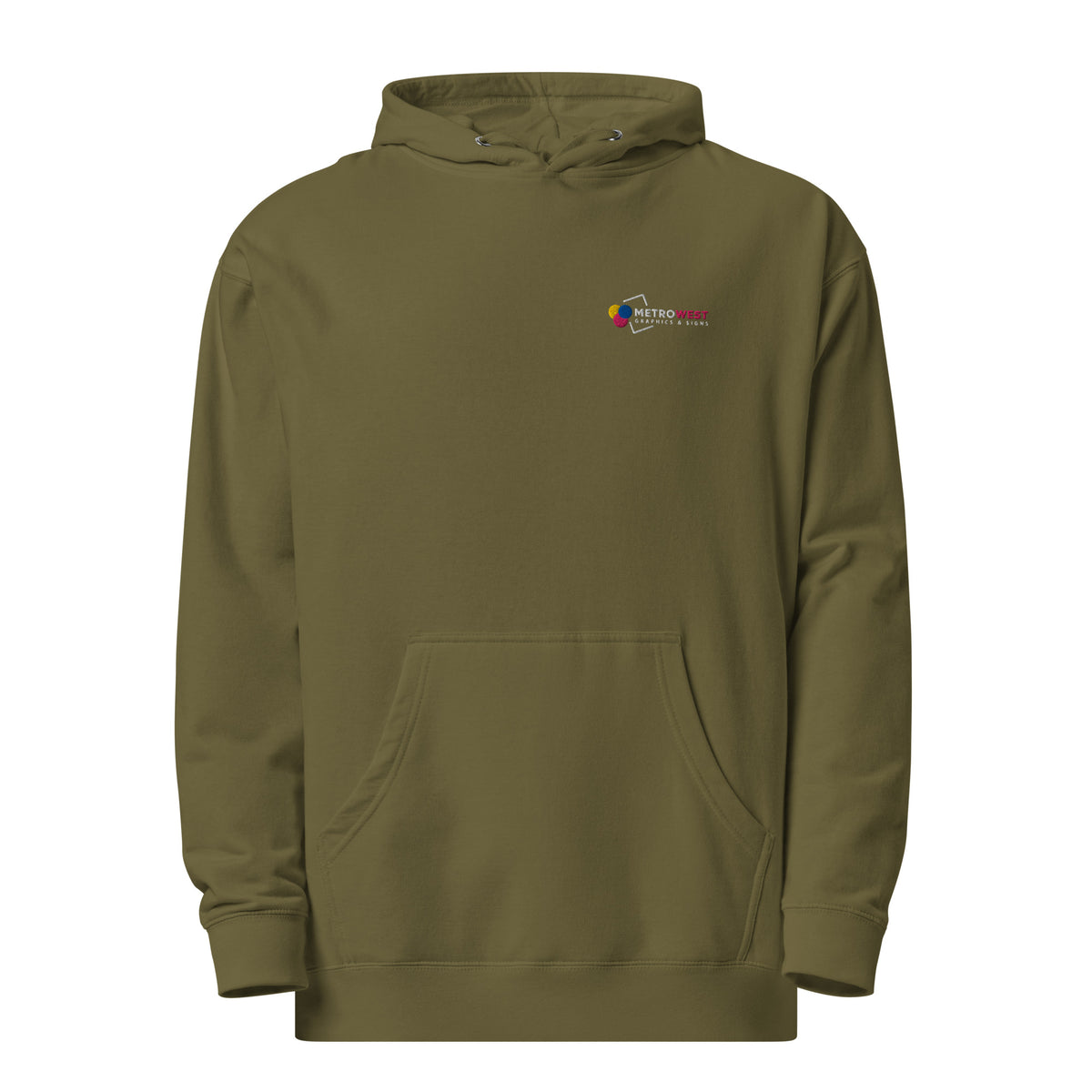 Embroidered midweight hoodie for staff uniforms, view 10