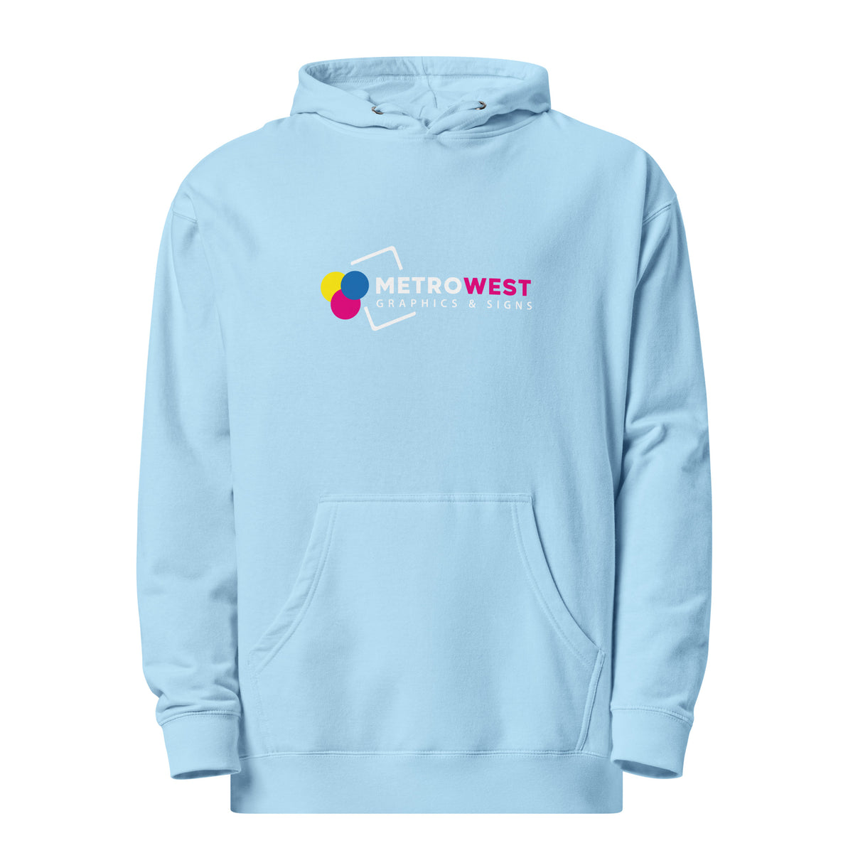 Midweight hoodie printed front and back, view 12