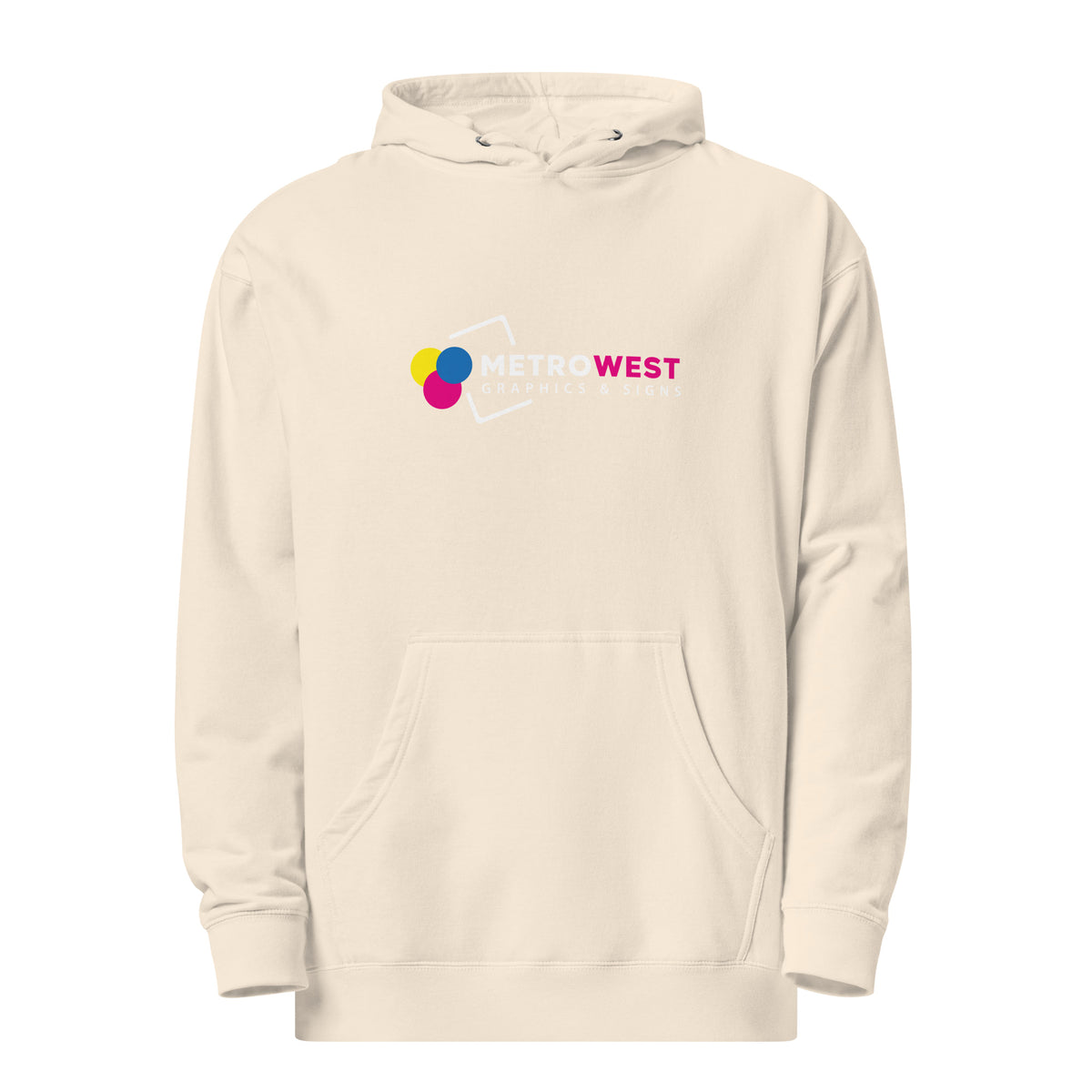 Midweight hoodie printed front and back, view 16