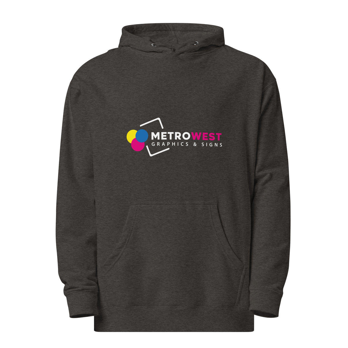 Printed midweight hoodie for company apparel, view 4