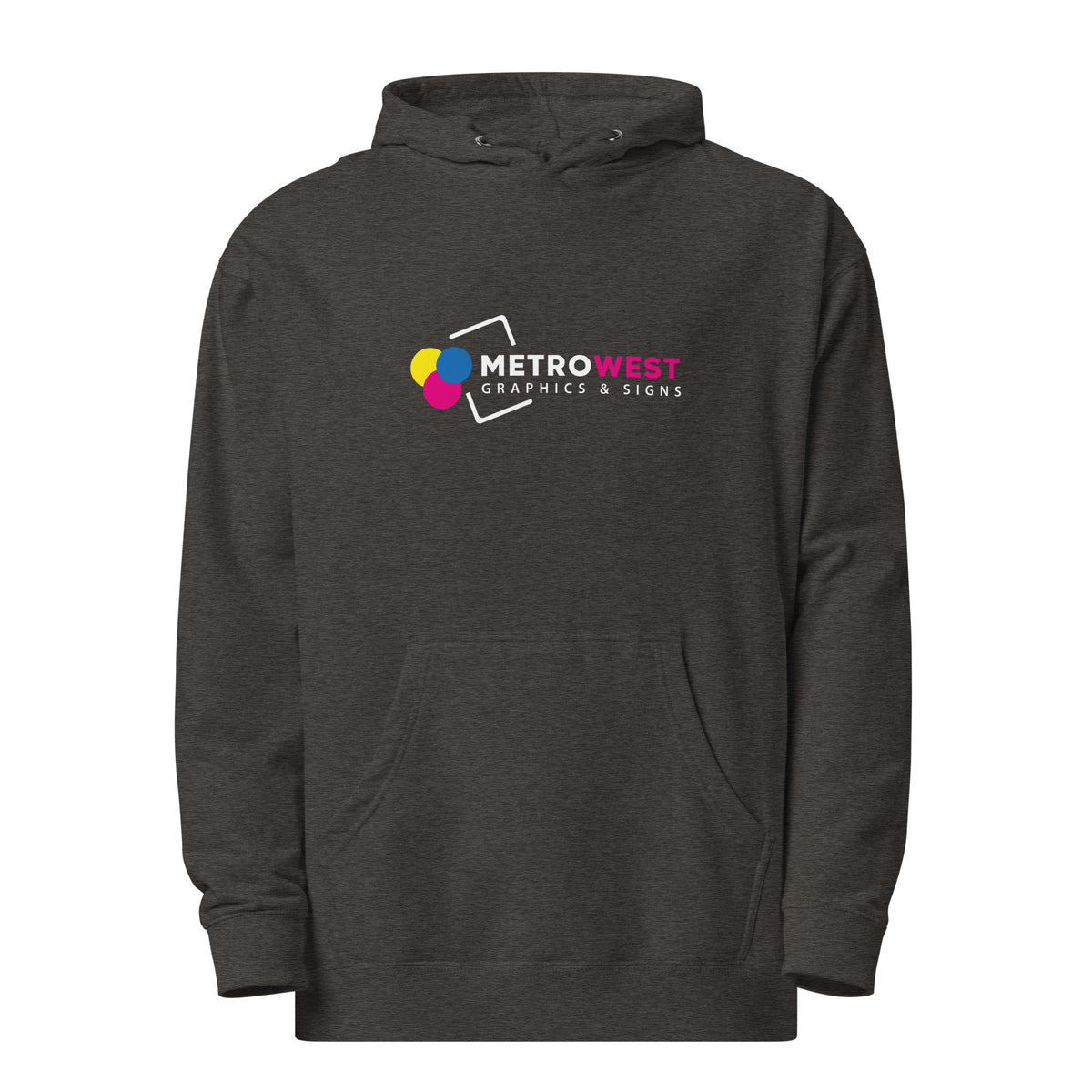 Midweight hoodie printed front and back, view 4