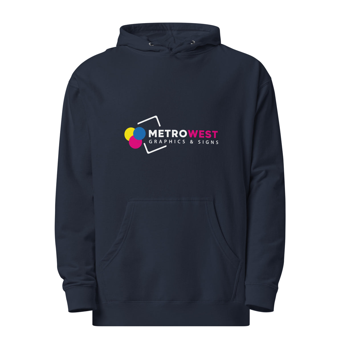 Printed midweight hoodie for company apparel, view 2