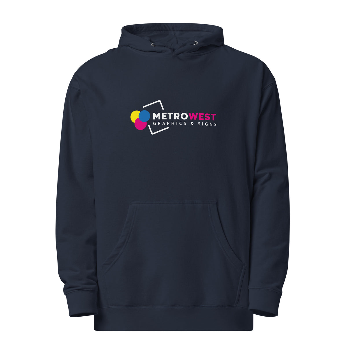 Midweight hoodie printed front and back, view 3