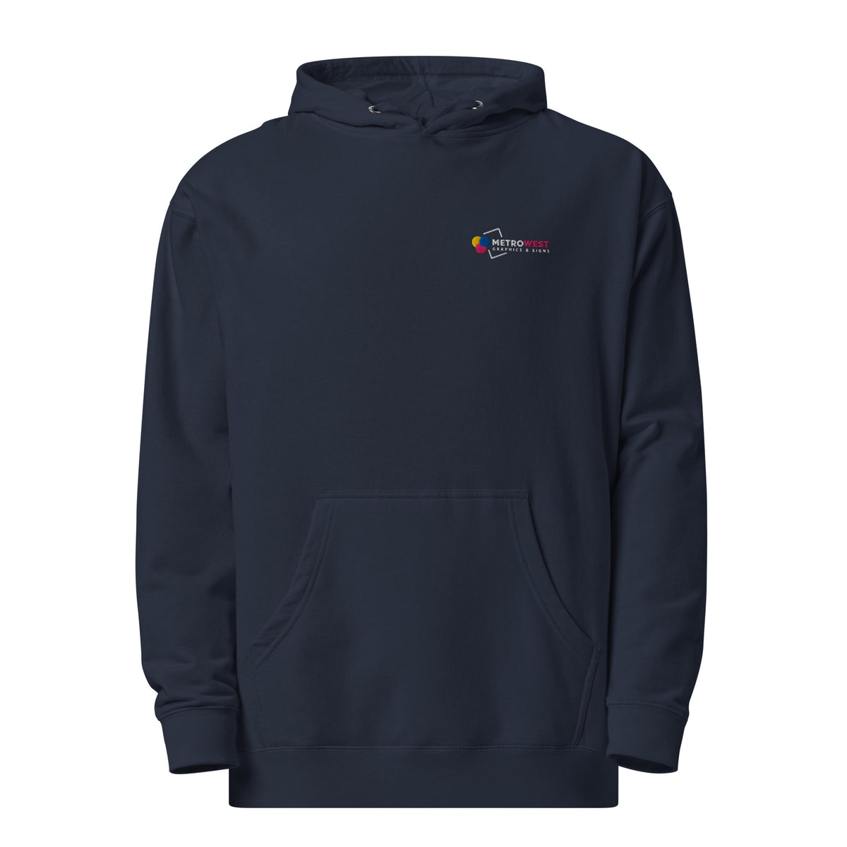 Embroidered midweight hoodie for staff uniforms, view 2
