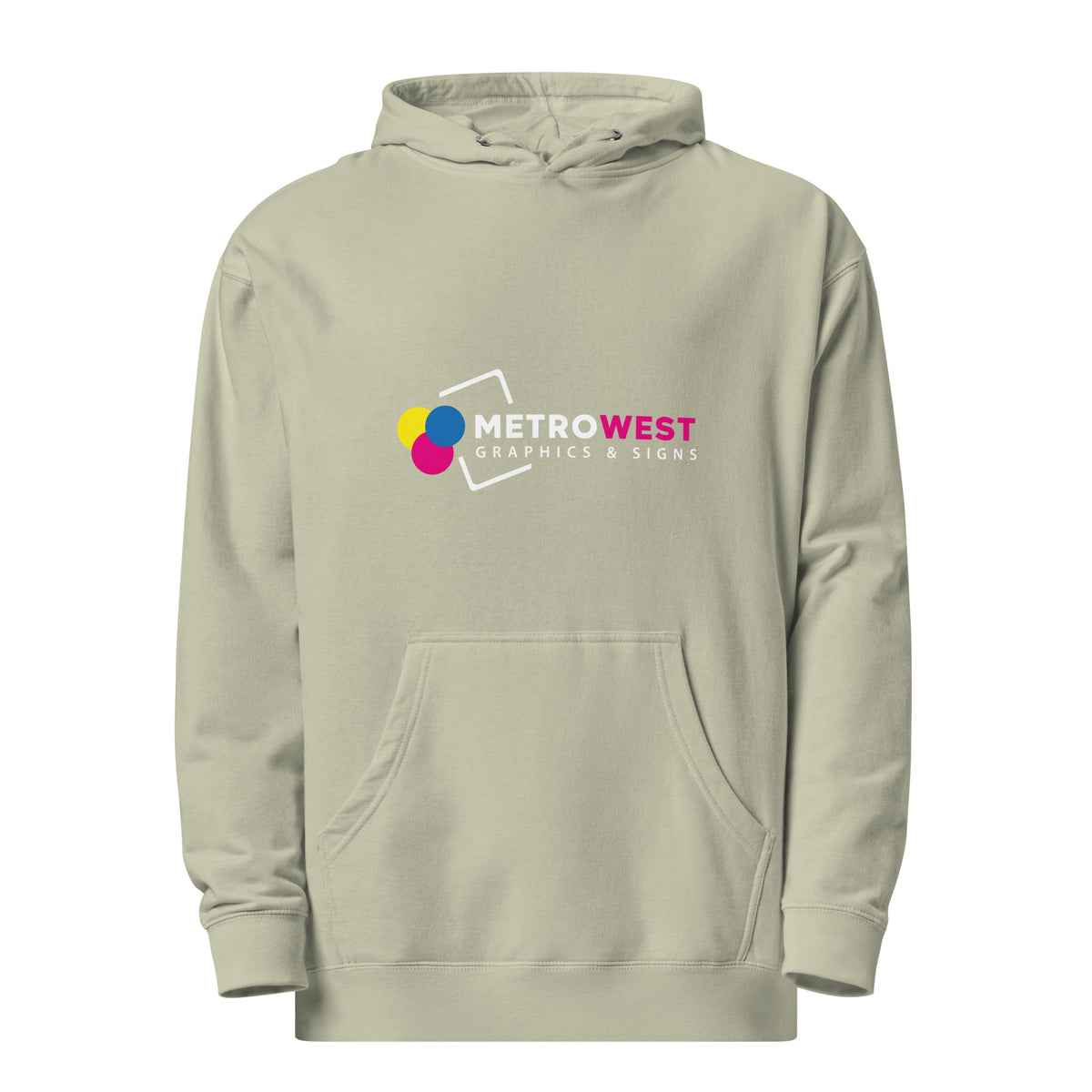 Printed midweight hoodie for company apparel, view 11