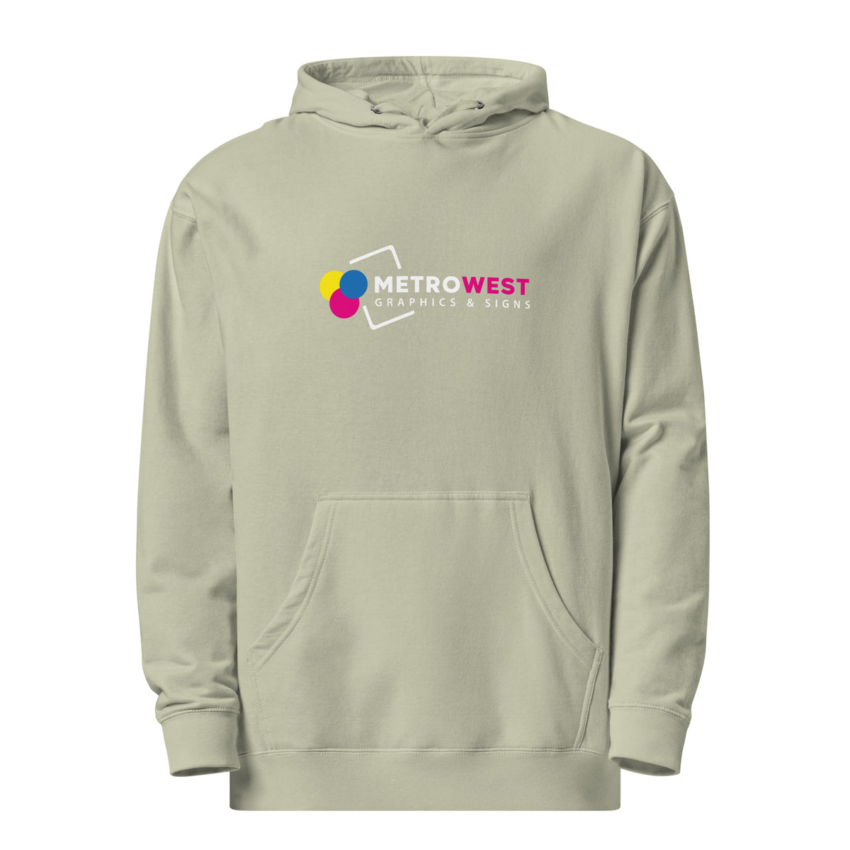 Midweight hoodie printed front and back, view 11