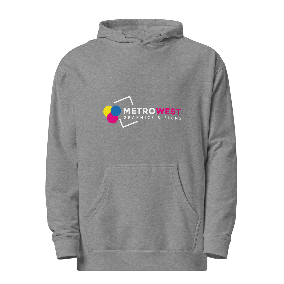 Printed midweight hoodie for company apparel, view 8