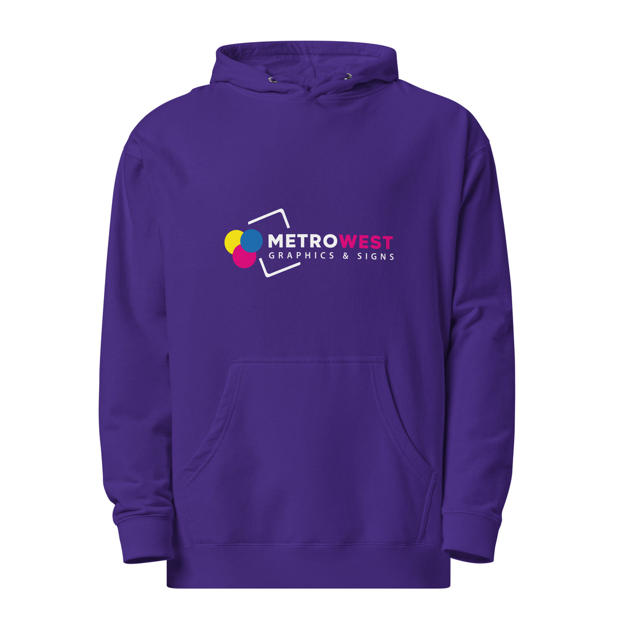 Printed midweight hoodie for company apparel, view 3