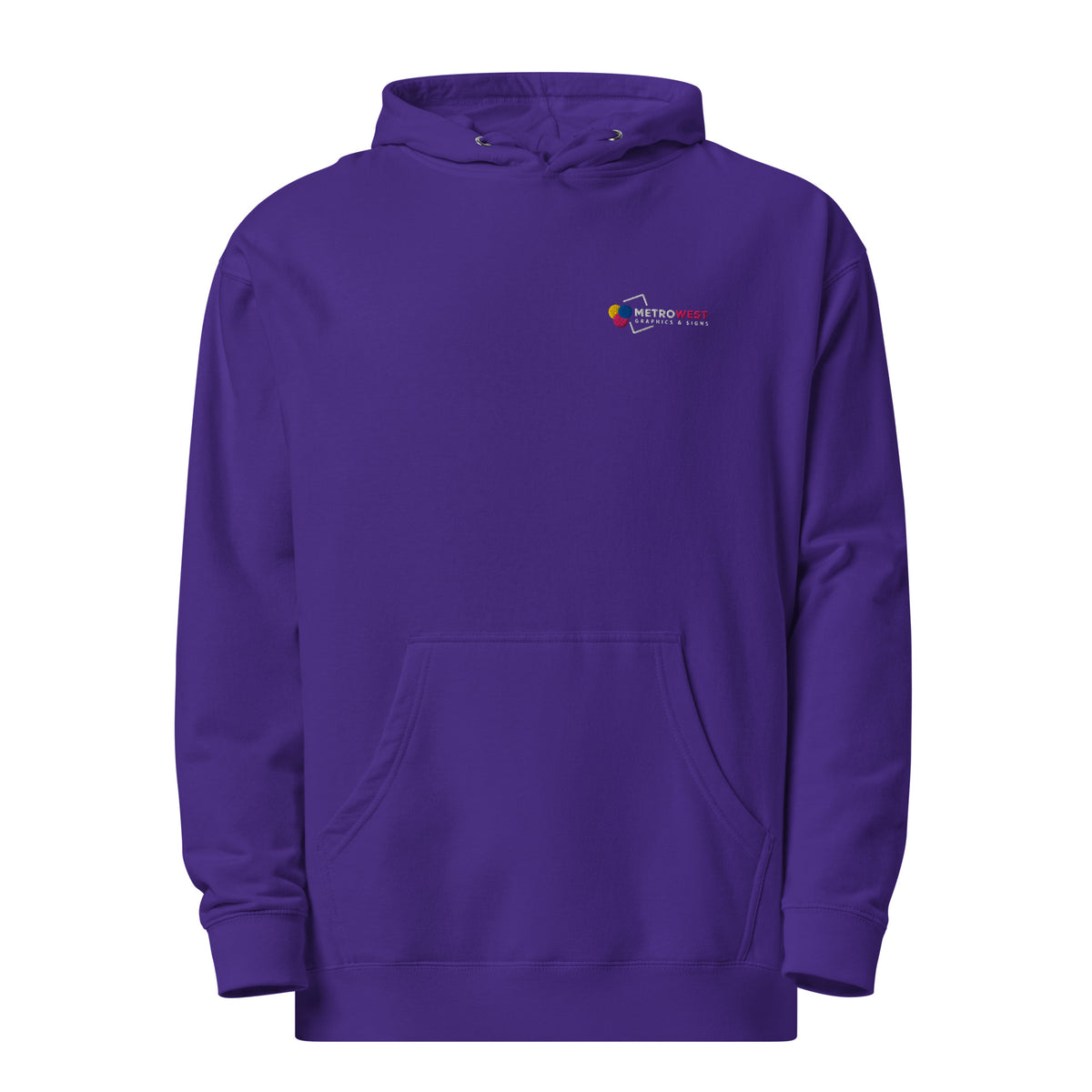 Embroidered midweight hoodie for staff uniforms, view 3
