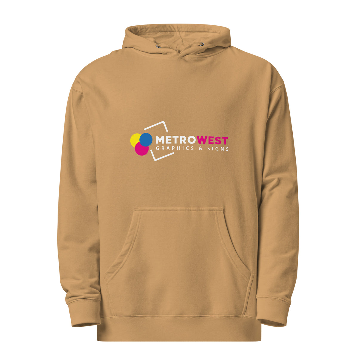 Printed midweight hoodie for company apparel, view 9