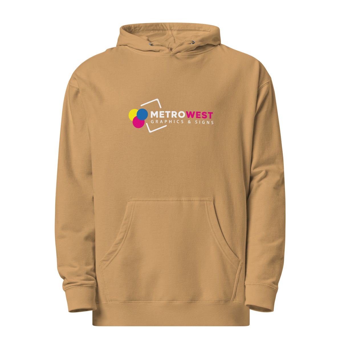 Midweight hoodie printed front and back, view 9