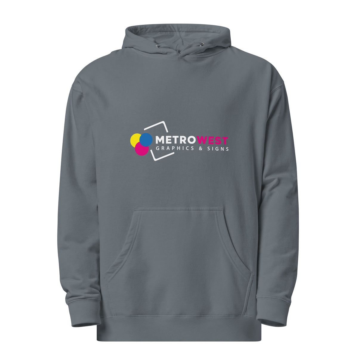 Printed midweight hoodie for company apparel, view 7