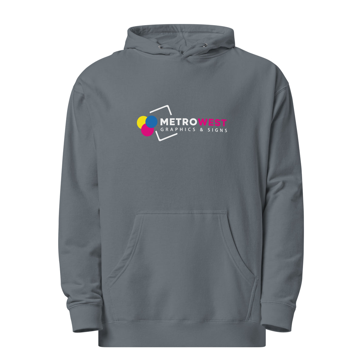 Midweight hoodie printed front and back, view 7