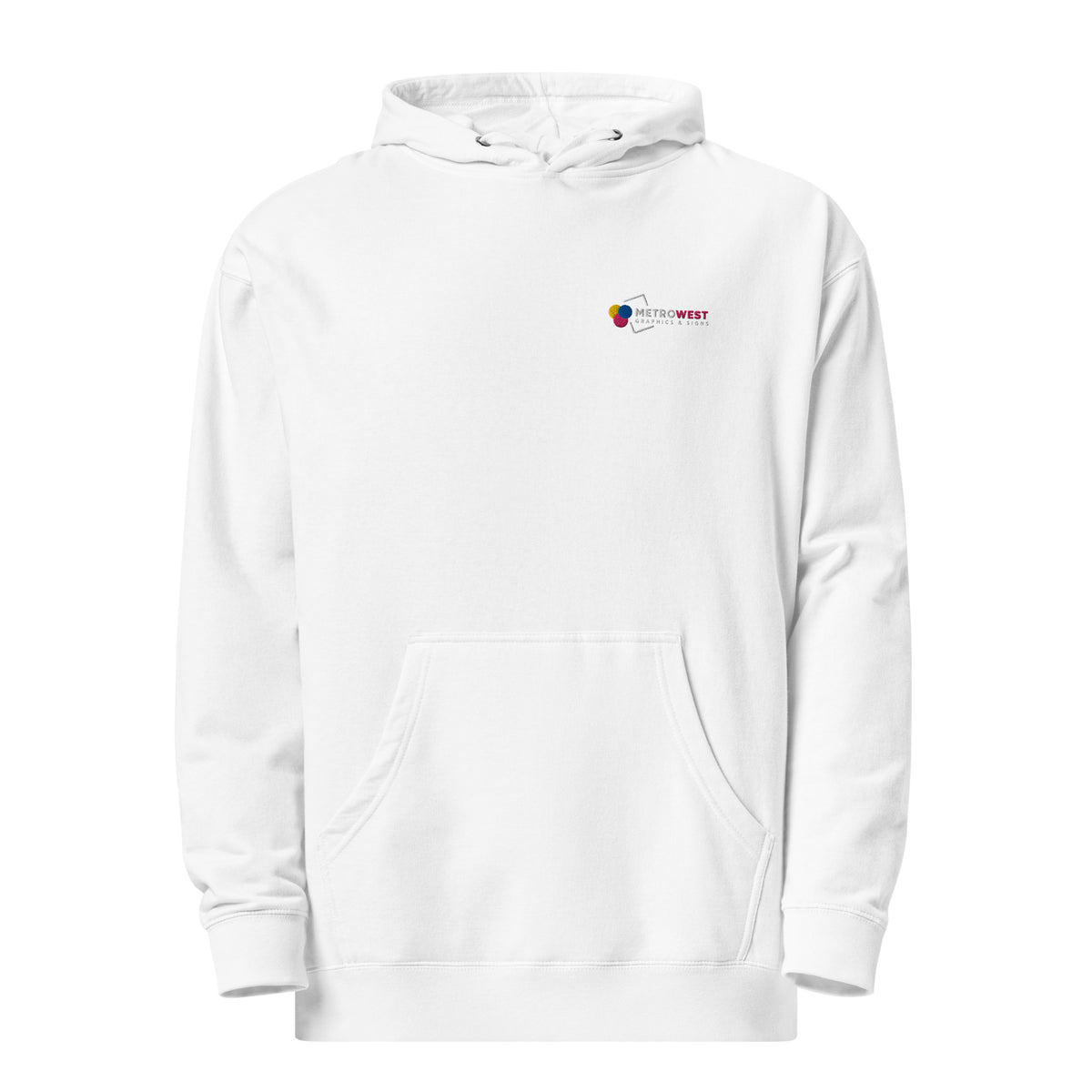 Embroidered midweight hoodie for staff uniforms, view 17
