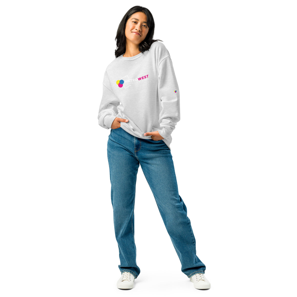 Crewneck sweatshirt with full-coverage printing, view 2