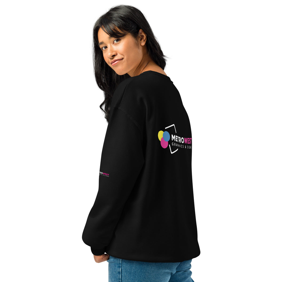 Crewneck sweatshirt with full-coverage printing, view 4