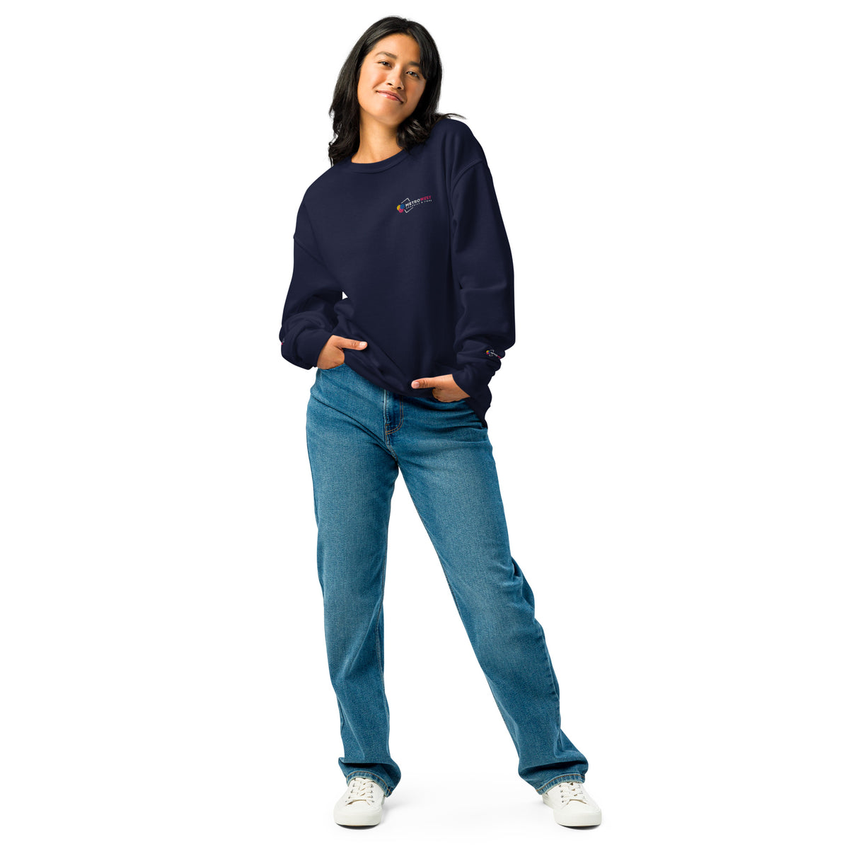 Sweatshirt with embroidered front, printed back and sleeves, view 2