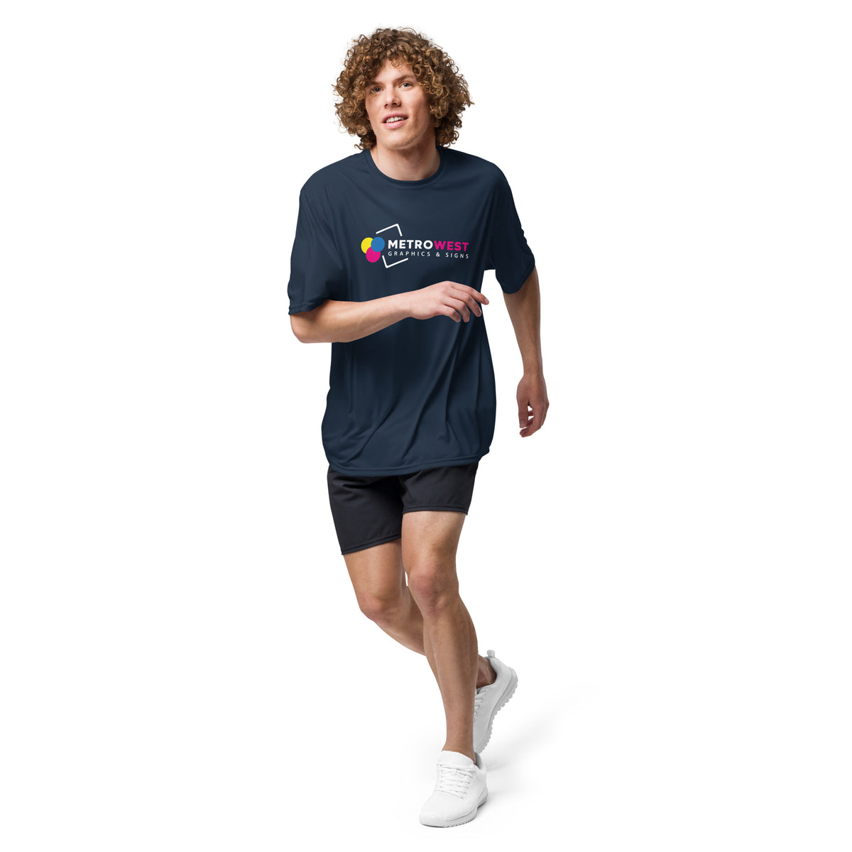 Printed moisture-wicking performance tee, view 4