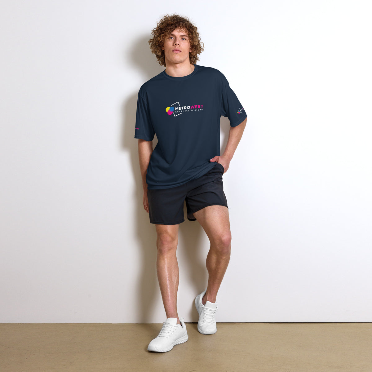 Performance tee with full-coverage printing, view 2