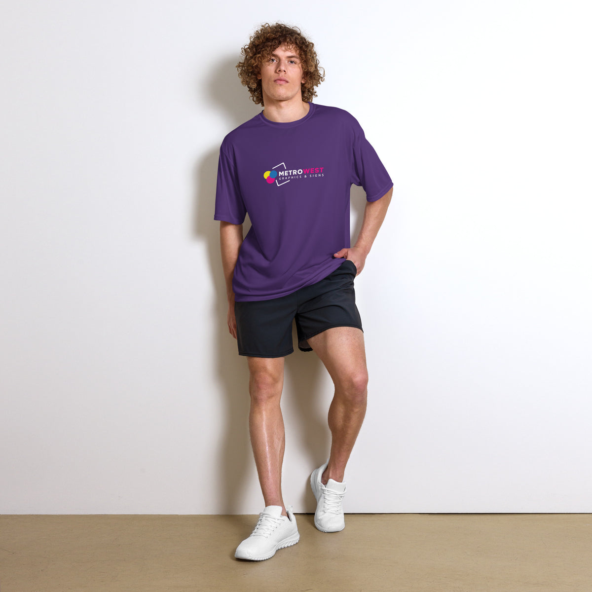 Performance tee printed front and back, view 4