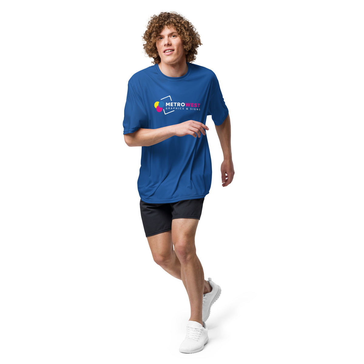 Printed moisture-wicking performance tee, view 6