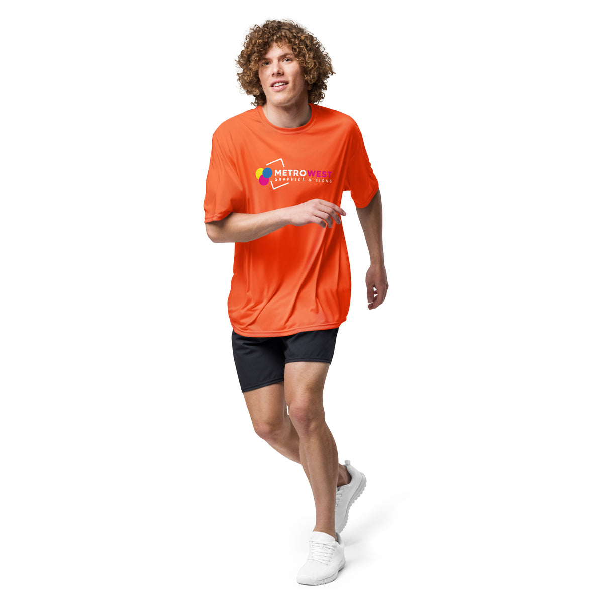 Printed moisture-wicking performance tee, view 10