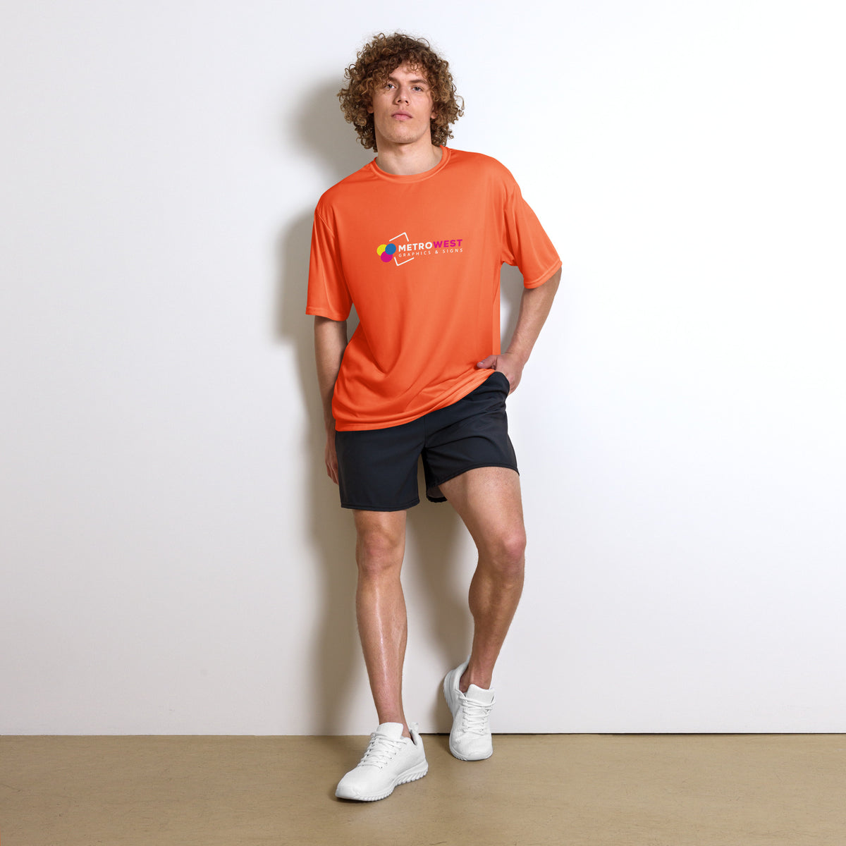 Performance tee printed front and back, view 6