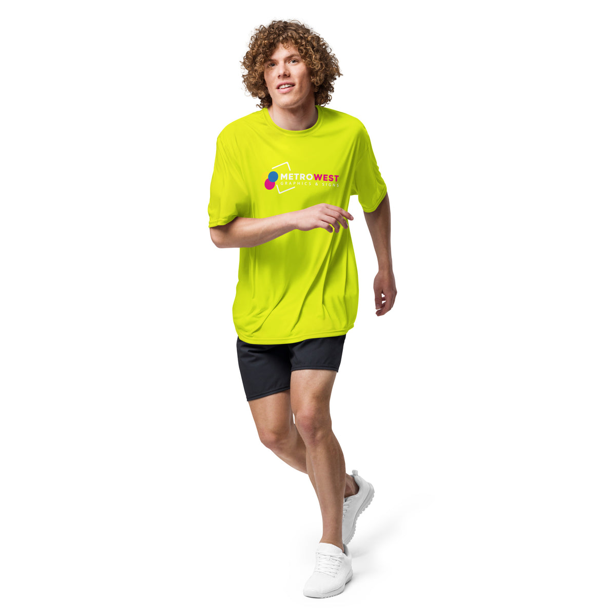 Printed moisture-wicking performance tee, view 9