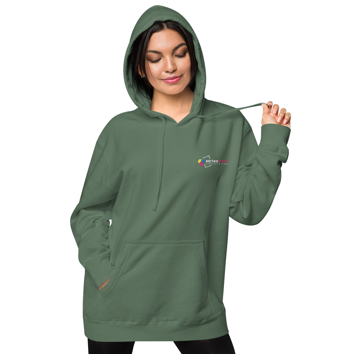 Embroidered pigment-dyed hoodie, view 2