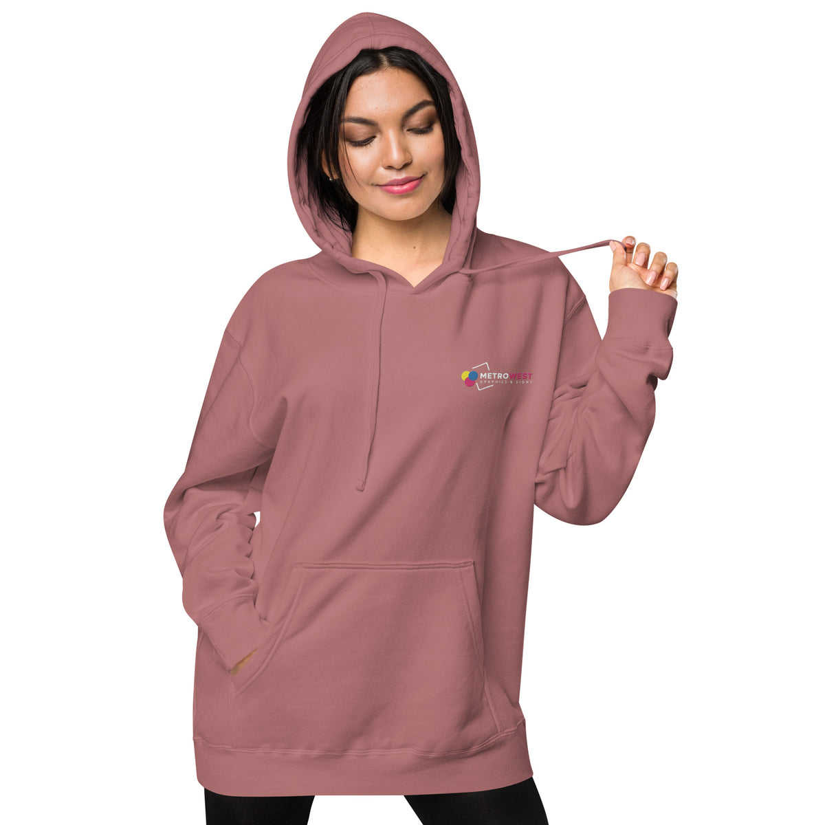 Embroidered pigment-dyed hoodie, view 3