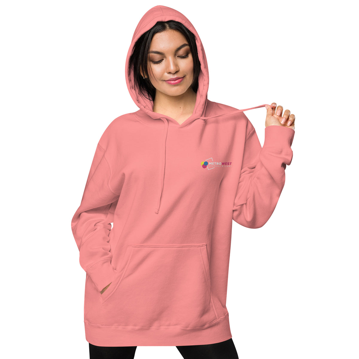 Embroidered pigment-dyed hoodie, view 5