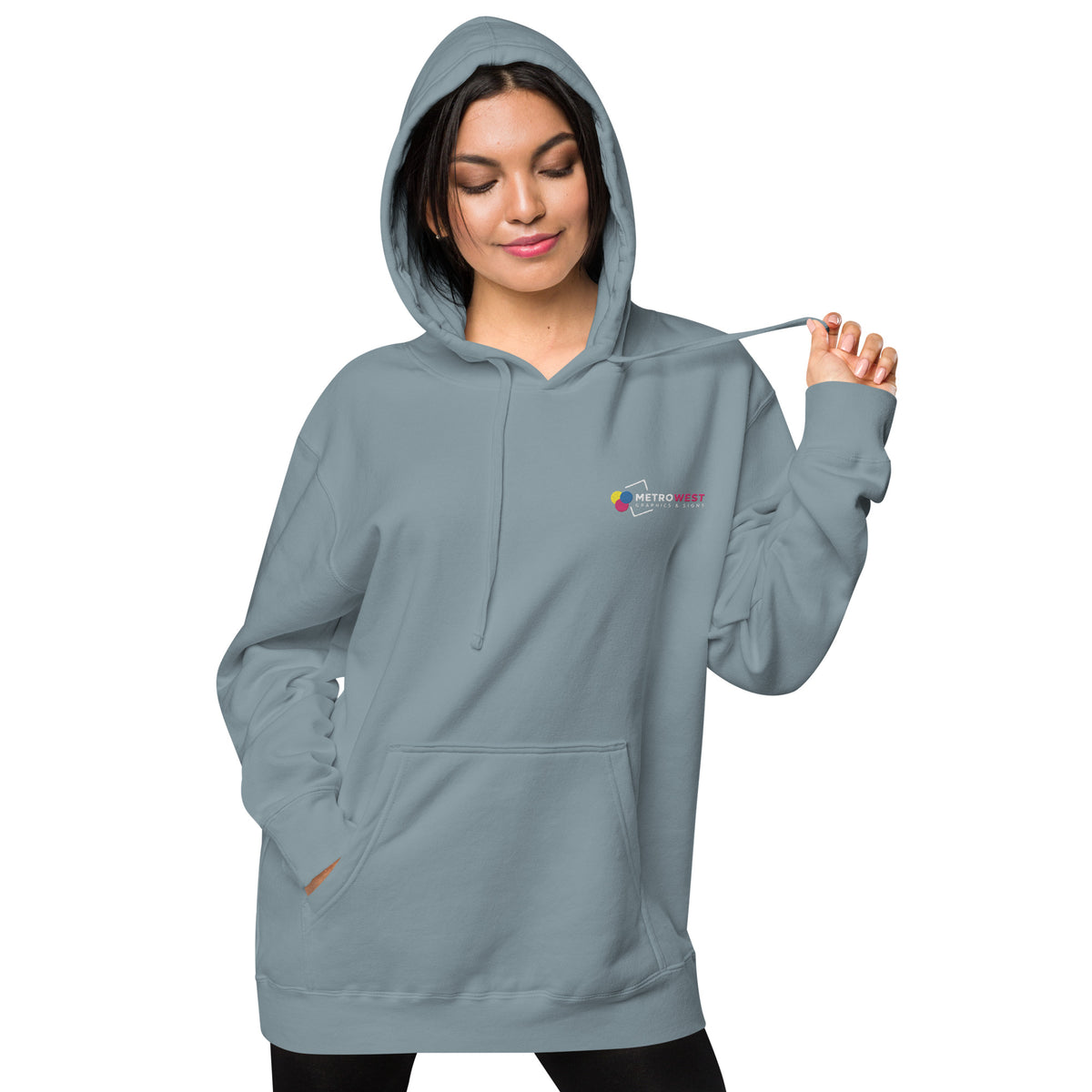 Embroidered pigment-dyed hoodie, view 4