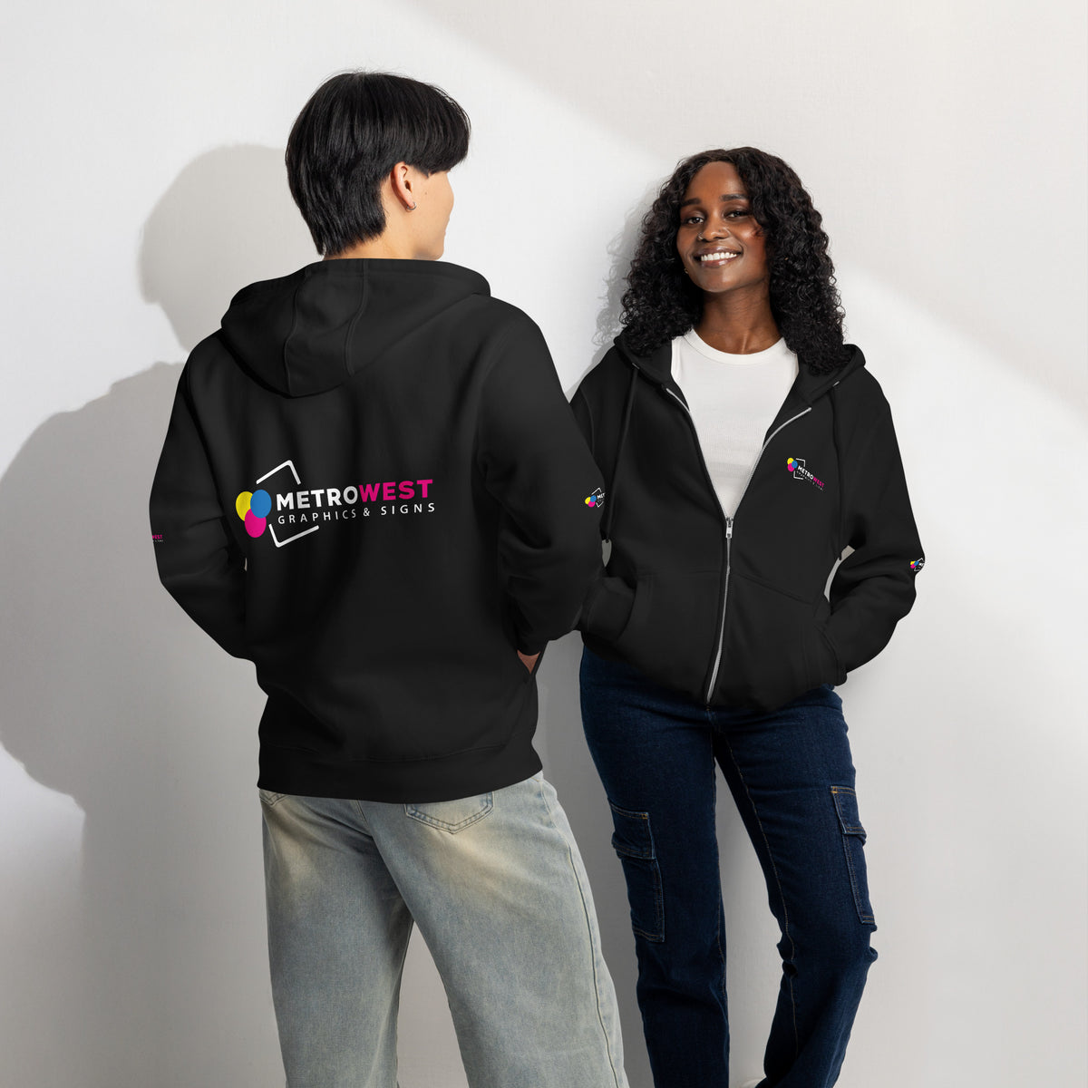 Premium full-zip hoodie with full-coverage printing, view 2