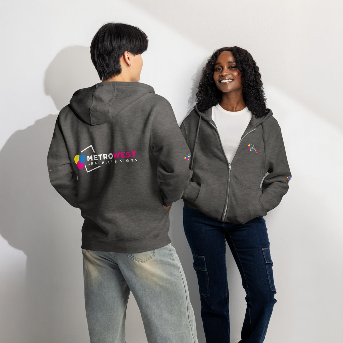 Premium full-zip hoodie with full-coverage printing, view 3