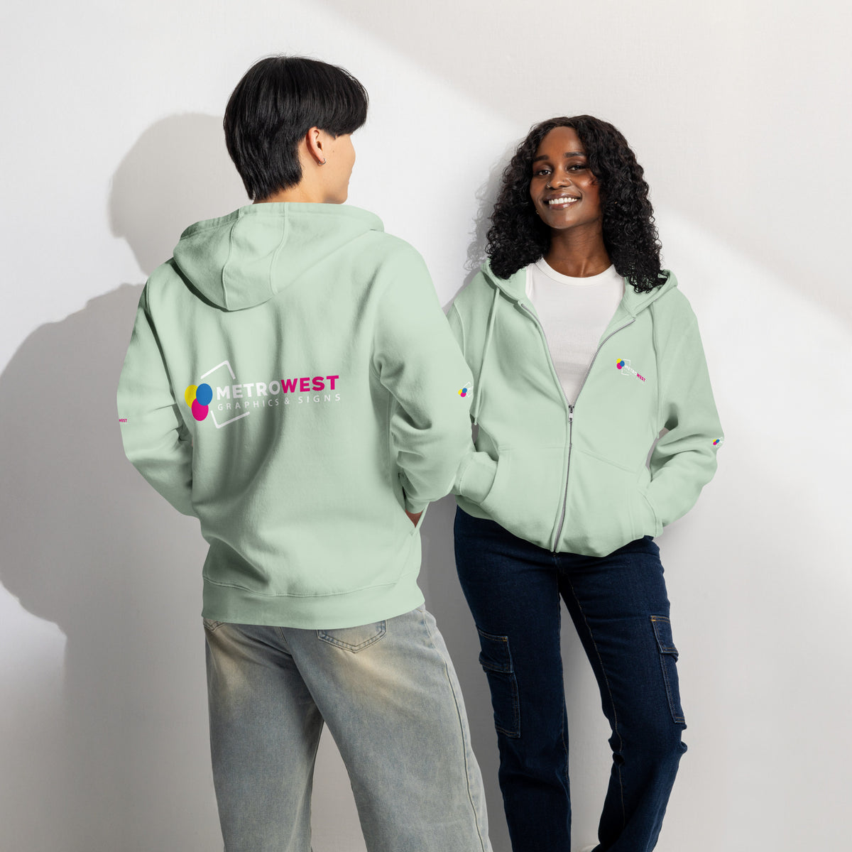 Premium full-zip hoodie with full-coverage printing, view 9