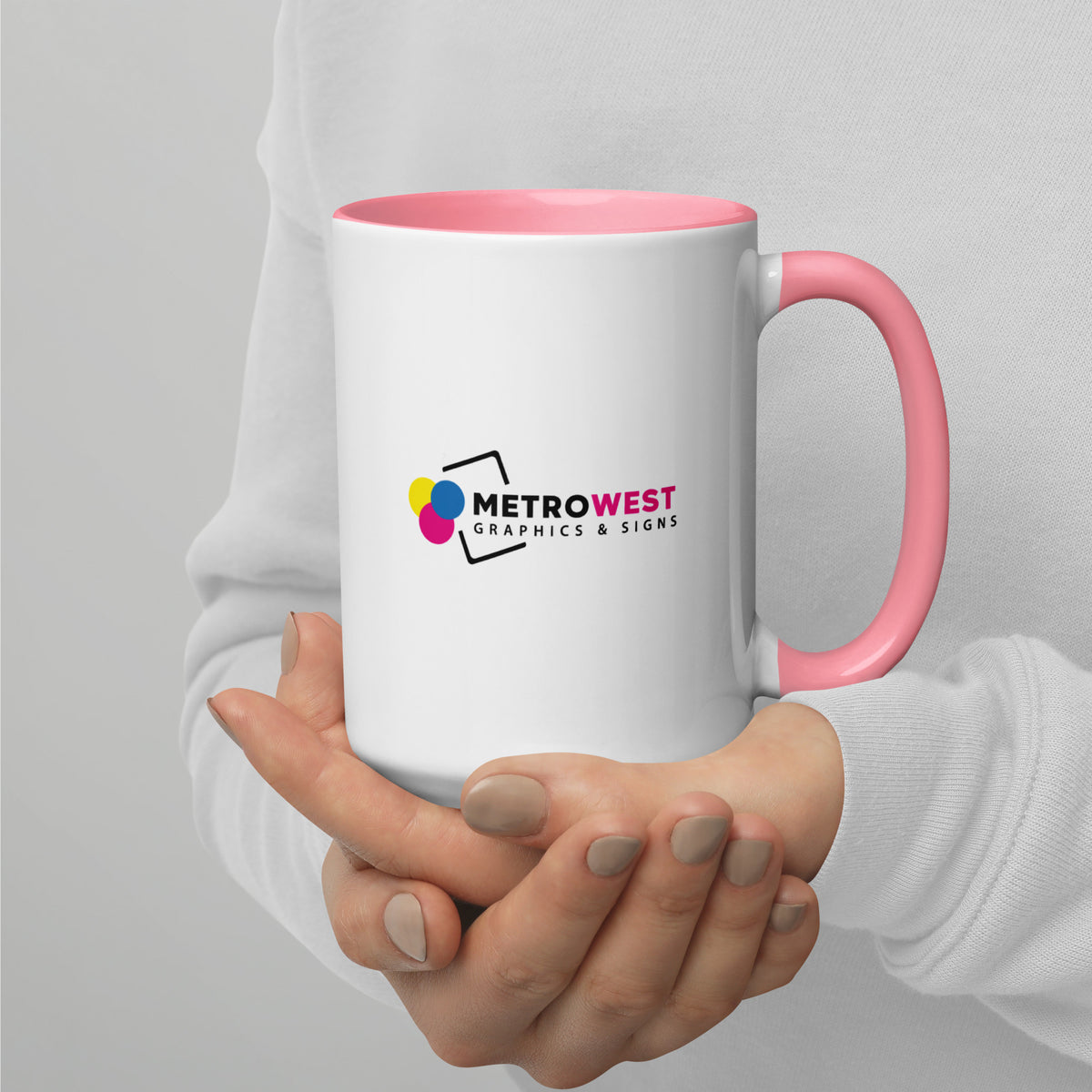 Custom printed mug with color inside, view 7