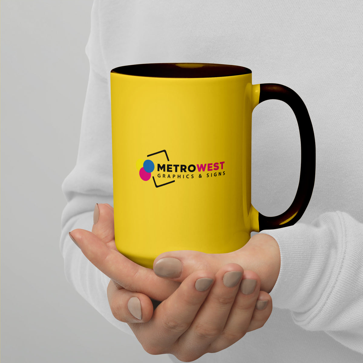 Custom printed mug with color inside, view 10