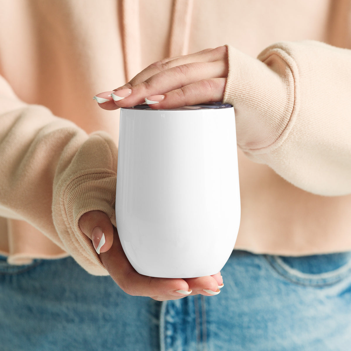 Custom printed wine tumbler, view 2