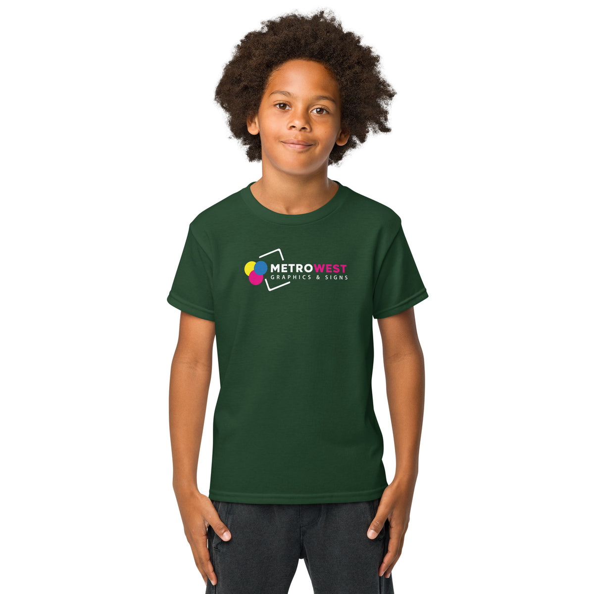 Printed youth sports tee for teams, view 4